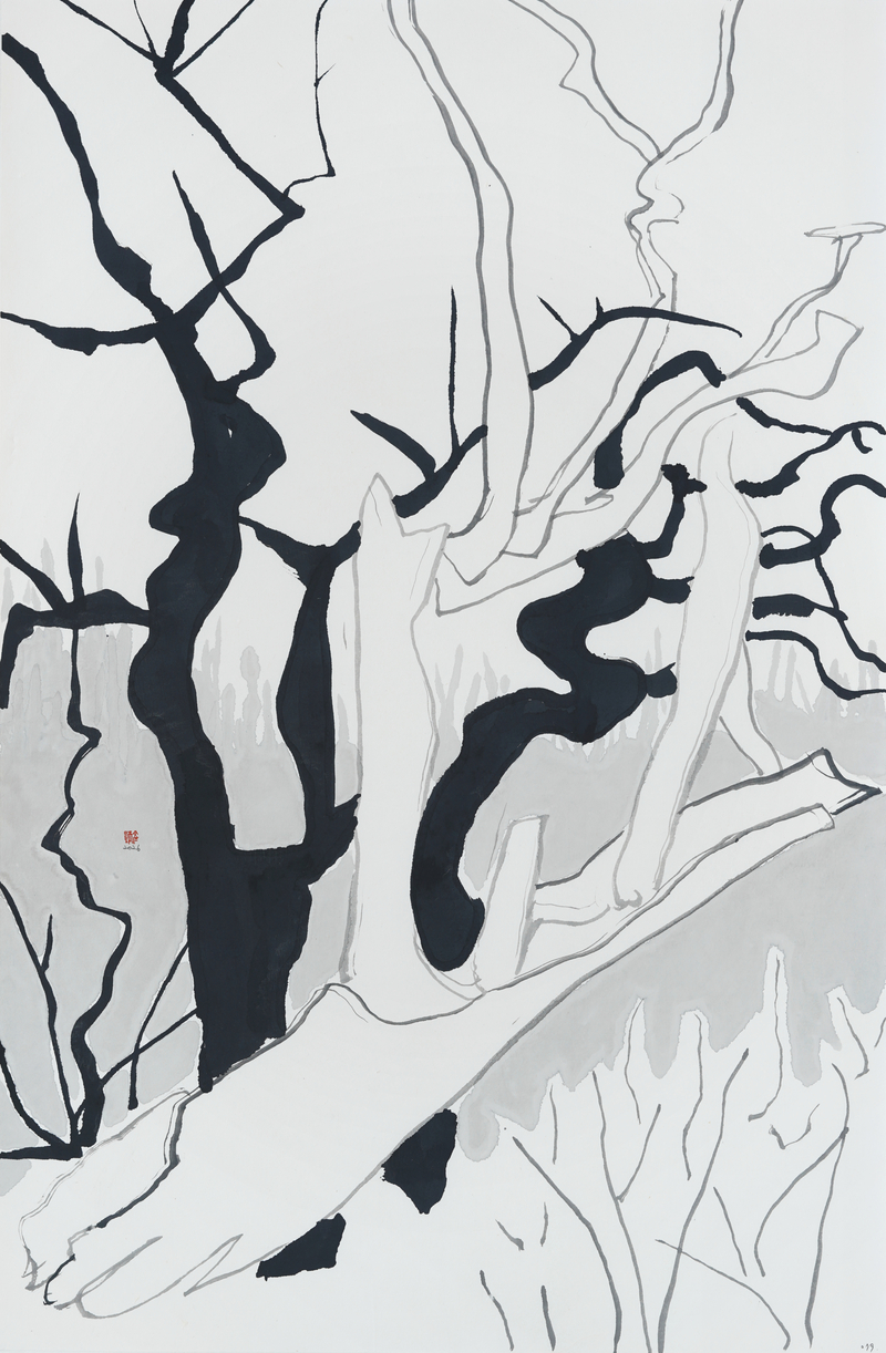 장병언, structure landscape 079, ink_on_paper, painting, 2026